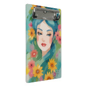 Floral Daydream Portrait Mini Klemmbrett (Schrägansicht)