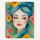 Floral Daydream Portrait Notizblock (Vorderseite)