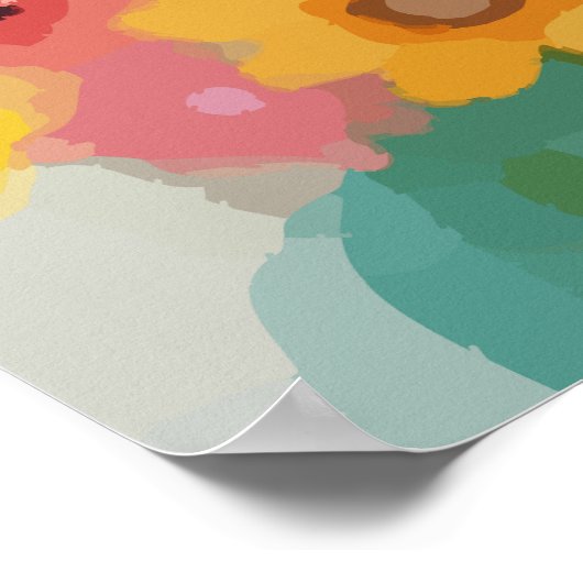 Floral Daydream Portrait Poster (Ecke)