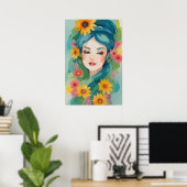 Floral Daydream Portrait Poster (Heimbüro)