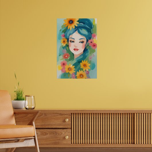 Floral Daydream Portrait Poster (Wohnzimmer 2)
