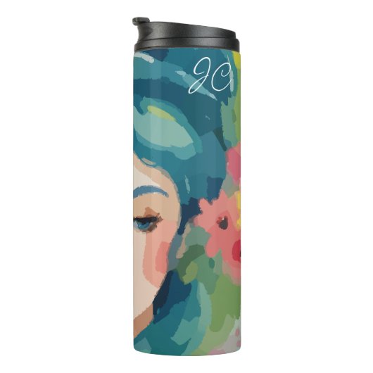 Floral Daydream Portrait Thermosbecher (Nach rechts gedreht)