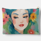 Floral Daydream Portrait Zubehörtasche (Rückseite)