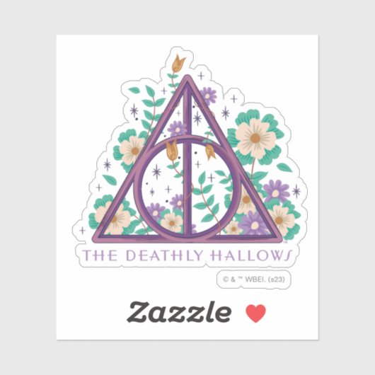 Floral Deathly Hallows Graphic Aufkleber (Blatt)