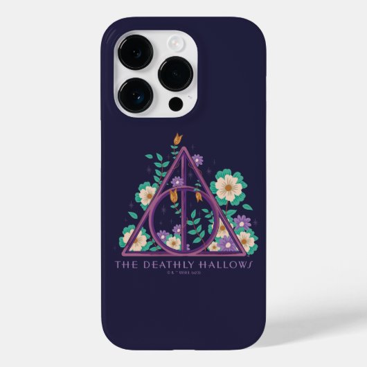 Floral Deathly Hallows Graphic Case-Mate iPhone Hülle (Rückseite)