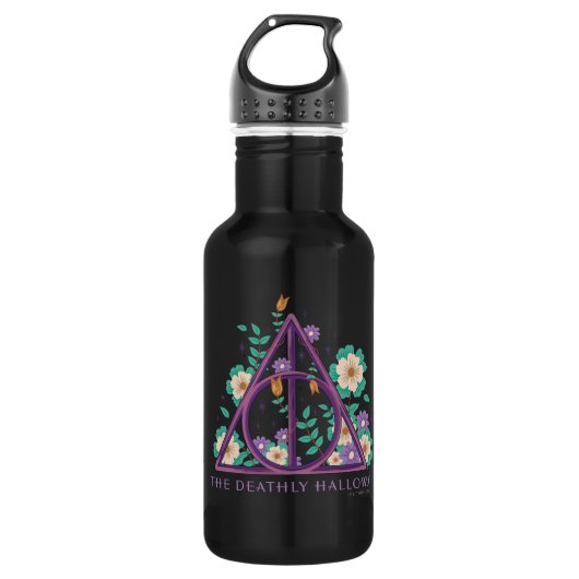 Floral Deathly Hallows Graphic Edelstahlflasche (Vorderseite)