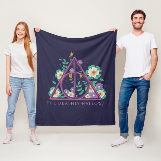 Floral Deathly Hallows Graphic Fleecedecke (Beispiel)