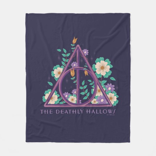 Floral Deathly Hallows Graphic Fleecedecke (Vorderseite)