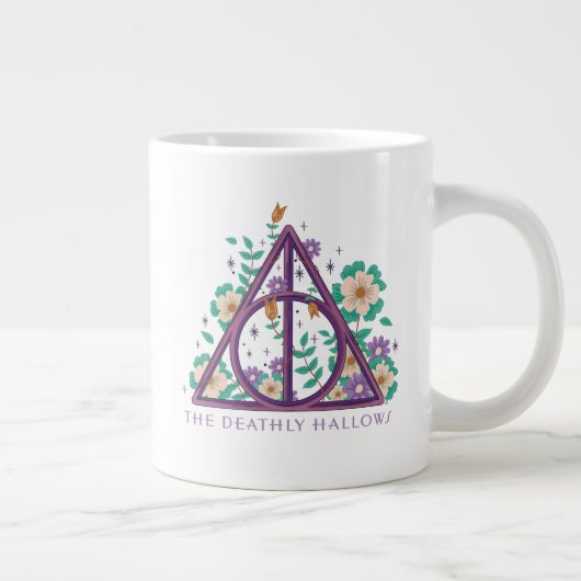 Floral Deathly Hallows Graphic Jumbo-Tasse (Rechts)