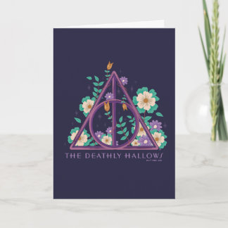 Floral Deathly Hallows Graphic Karte