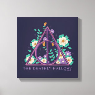 Floral Deathly Hallows Graphic Leinwanddruck