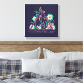 Floral Deathly Hallows Graphic Leinwanddruck (Insitu (Schlafzimmer))