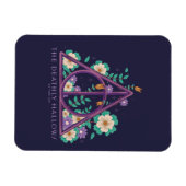 Floral Deathly Hallows Graphic Magnet (Horizontal)