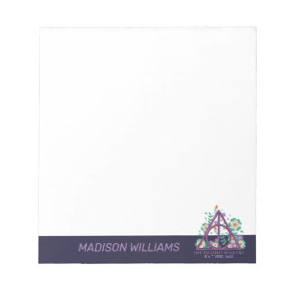 Floral Deathly Hallows Graphic Notizblock