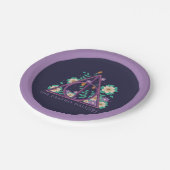 Floral Deathly Hallows Graphic Pappteller (Schrägansicht)
