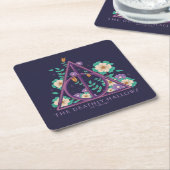 Floral Deathly Hallows Graphic Rechteckiger Pappuntersetzer (angewinkelt)