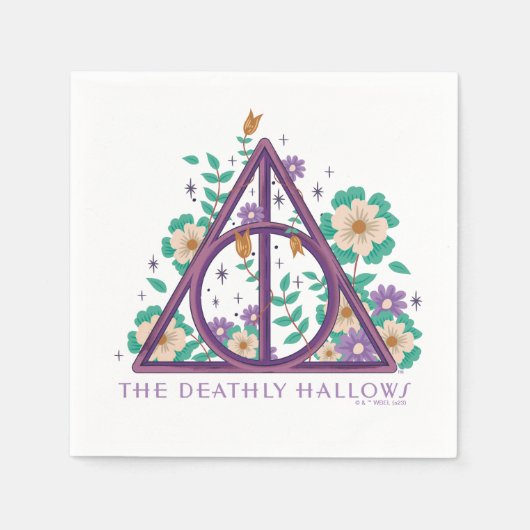 Floral Deathly Hallows Graphic Serviette (Vorderseite)