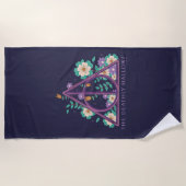 Floral Deathly Hallows Graphic Strandtuch (Vorderseite)