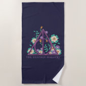 Floral Deathly Hallows Graphic Strandtuch (Vorderseite)