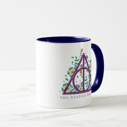 Floral Deathly Hallows Graphic Tasse (VorderseiteRechts)