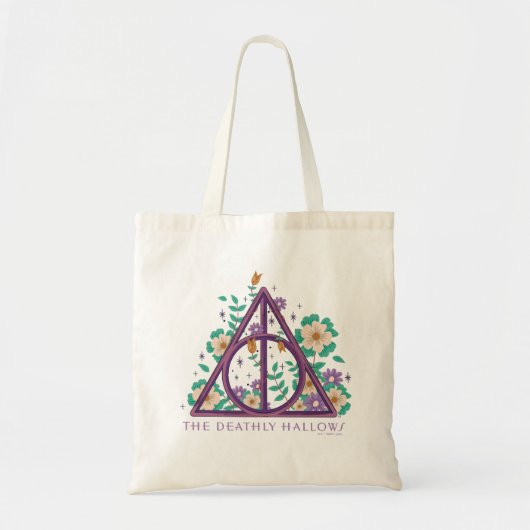 Floral Deathly Hallows Graphic Tragetasche (Vorne)
