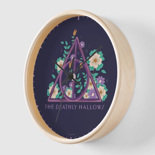 Floral Deathly Hallows Graphic Uhr (Winkel)