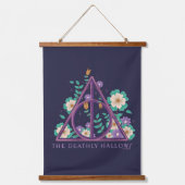 Floral Deathly Hallows Graphic Wandteppich Mit Holzrahmen (Vorderseite)