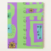 Floral Decal Ethnic Print Green Purple Black  Planer (Rückseite)