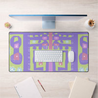 Floral Decal Ethnic Print Lila grün