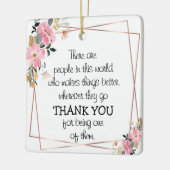 Floral Decoration with Thank You Message Keramikornament (Links)