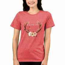 Floral Deer Antlers Cowgirl