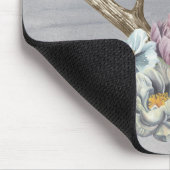 Floral Deer Antlers Mousepad (Ecke)