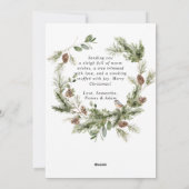 Floral Deer Elegant Moderne frohe Weihnachten (Rückseite)