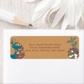 Floral Deer Holiday Address Labels (Insitu)