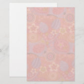 Floral Deko Stationery Briefpapier (Vorne/Hinten)