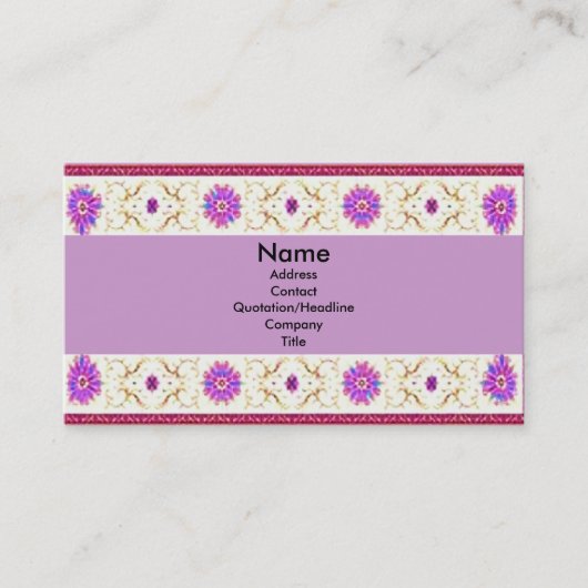 Floral Deko Visitenkarte (Vorderseite)