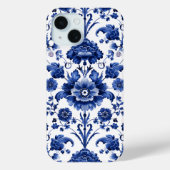 Floral Delft Blue Case-Mate iPhone Hülle (Rückseite)