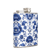 Floral Delft Blue Flachmann (Rechts)