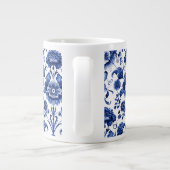 Floral Delft Blue Jumbo-Tasse (Rückseite)