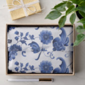 Floral Delft Blue Seidenpapier (Geschenk)