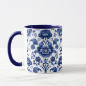 Floral Delft Blue Tasse (Links)