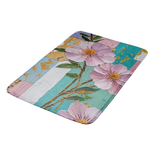Floral Delight Notebook Badematte (Schrägansicht)