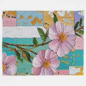 Floral Delight Notebook Fleecedecke (Vorderseite (Horizontal))