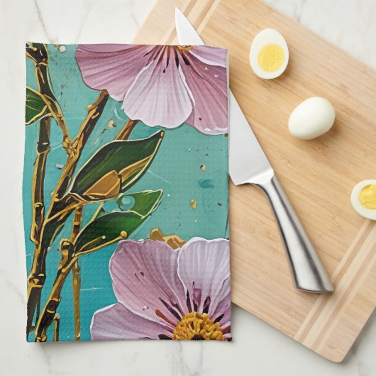 Floral Delight Notebook Geschirrtuch (Viertel Falte)
