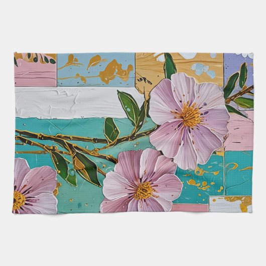 Floral Delight Notebook Geschirrtuch (Horizontal)