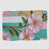 Floral Delight Notebook Golfhandtuch (Horizontal)