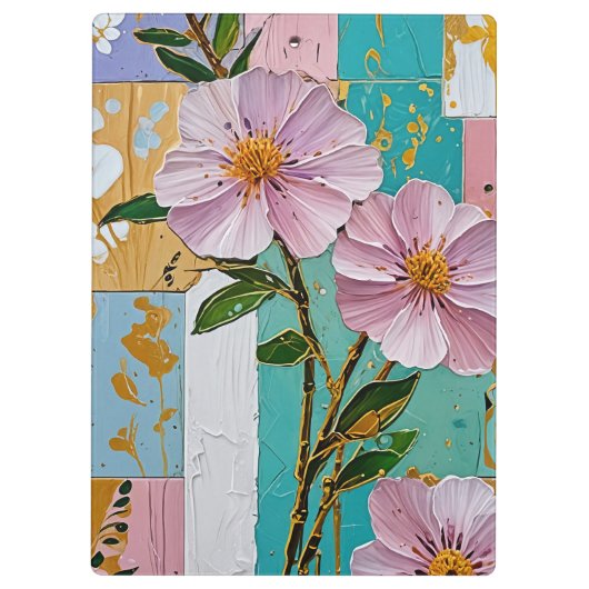 Floral Delight Notebook Klemmbrett (Rückseite)