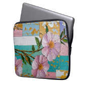 Floral Delight Notebook Laptopschutzhülle (Vorderseite Links)