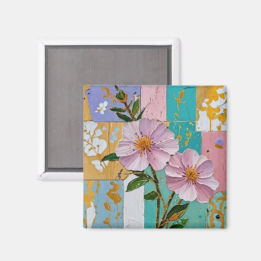Floral Delight Notebook Magnet (Vorderseite/Rückseite)