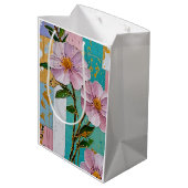 Floral Delight Notebook Mittlere Geschenktüte (Rückseite Schrägansicht)